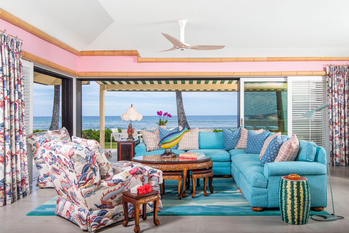 Magazine shoot for interior design company Dorothy Draper in Lahaina